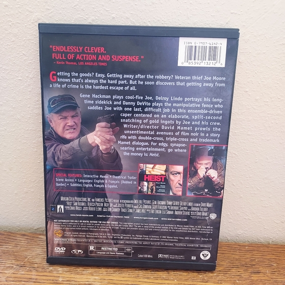 Heist (DVD, 2002) Pre-Owned Tested Working Good Shape Great Movie - Picture 2 of 2